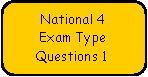 Rounded Rectangle: National 4Exam Type Questions 1